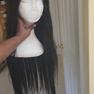 Long Black Straight Wig with Sleek Finish
